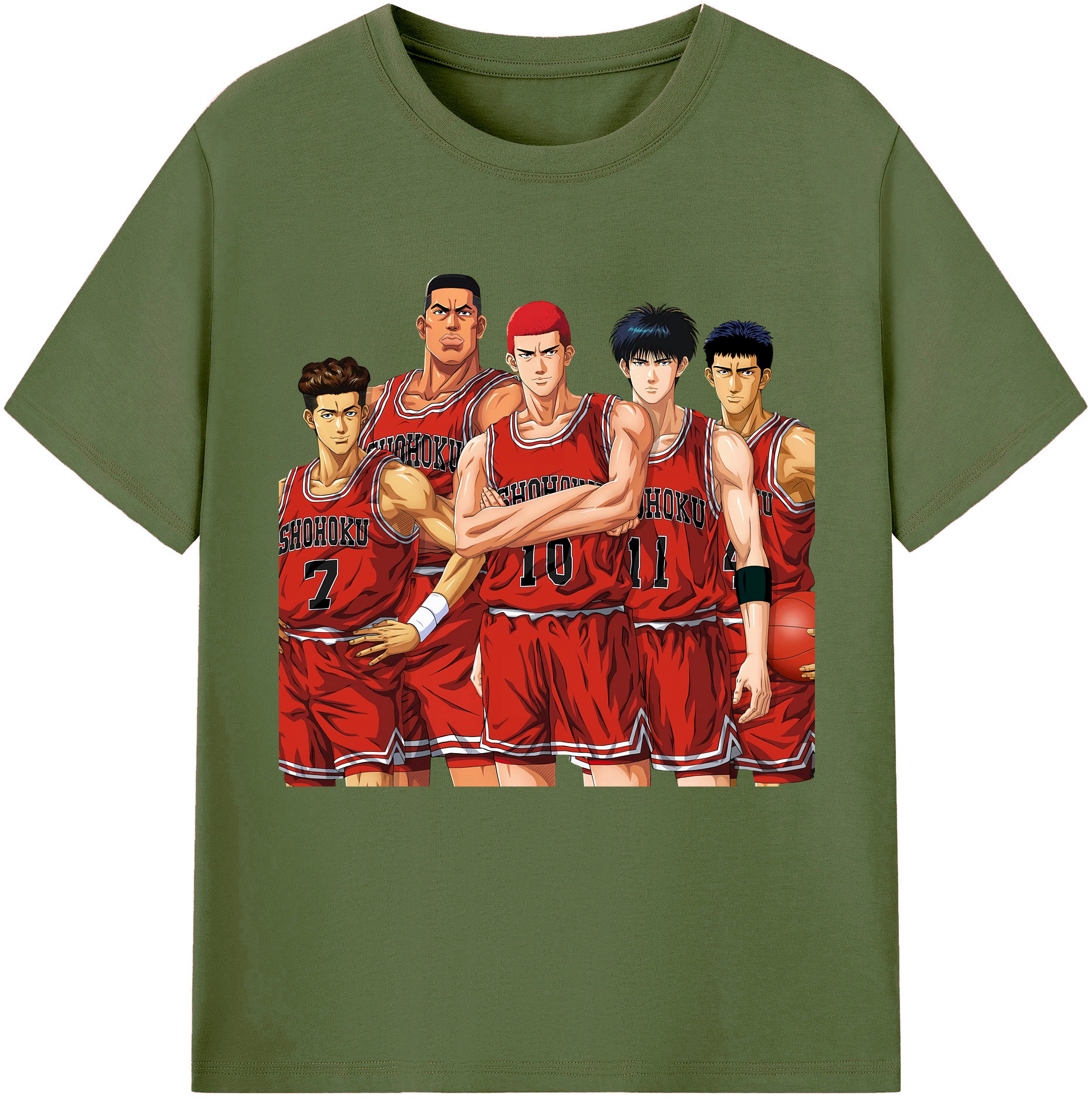 SLAM DUNK／スラムダンク 綿100％半袖Tシャツ（フロントプリント）